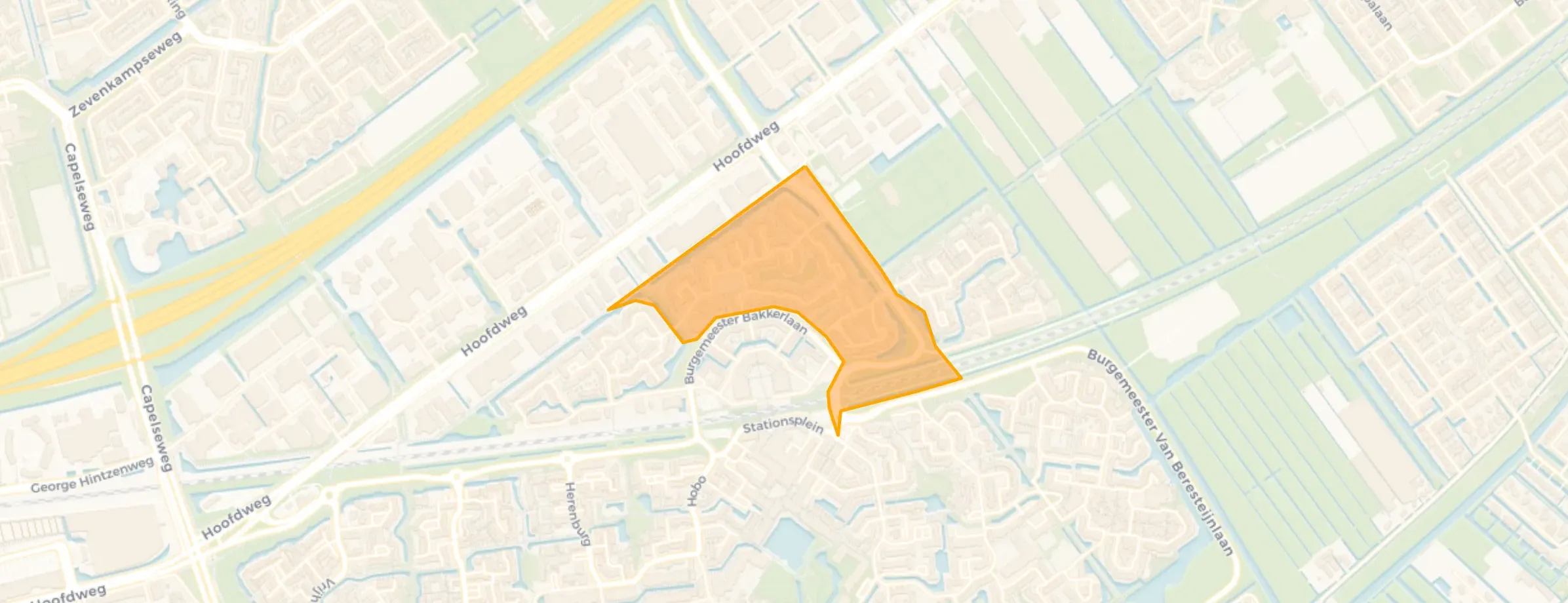 Kaart van Sporenbuurt-oost