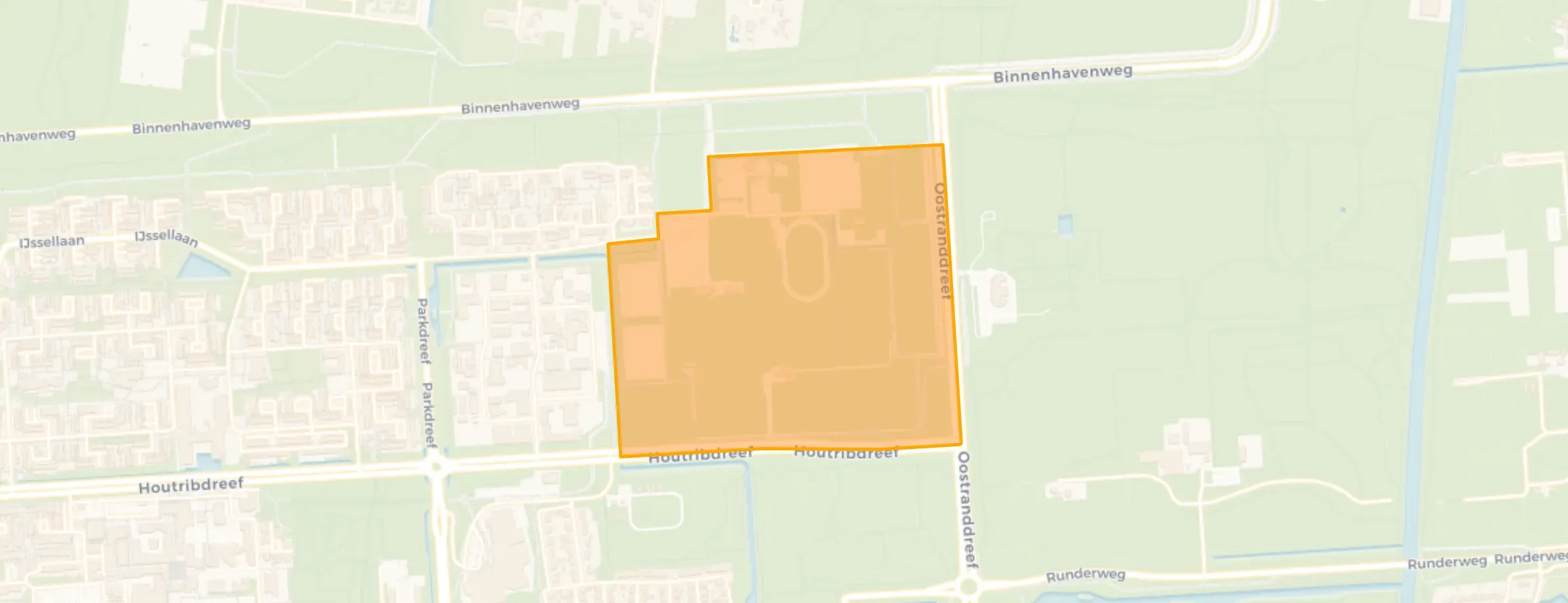 Kaart van Sportpark Langezand