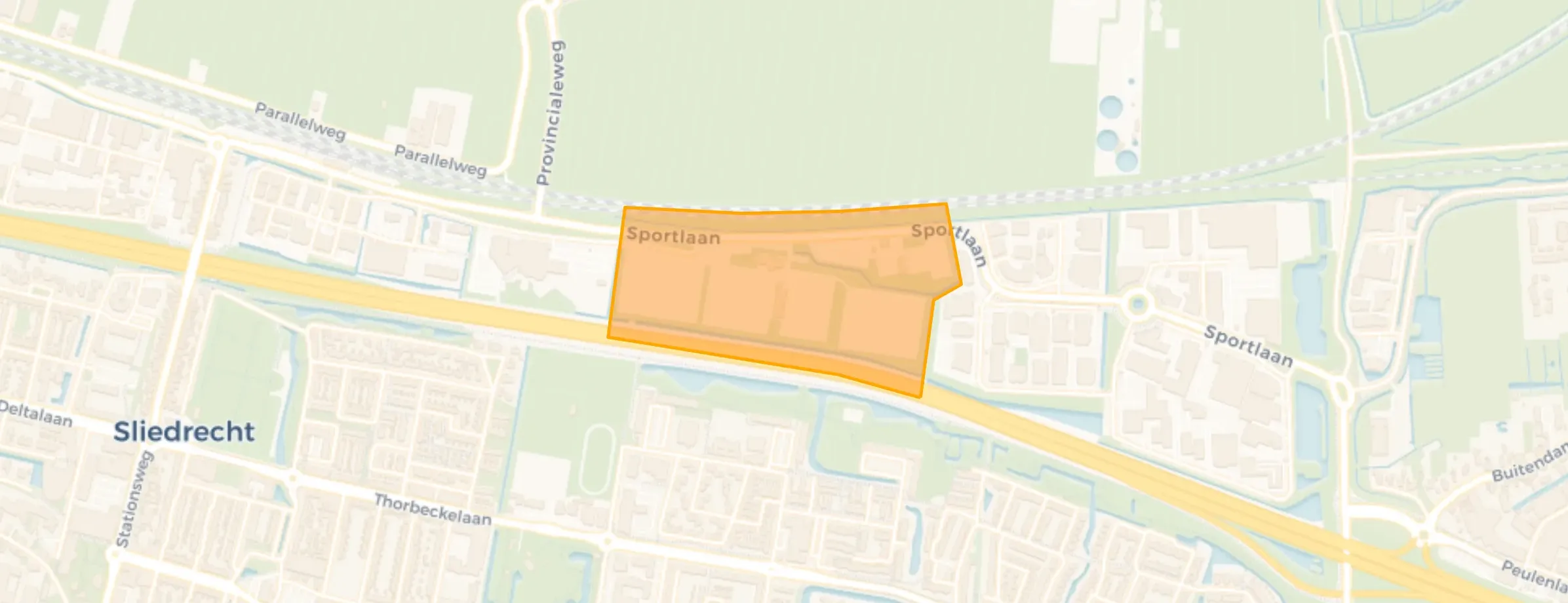 Kaart van Sportpark
