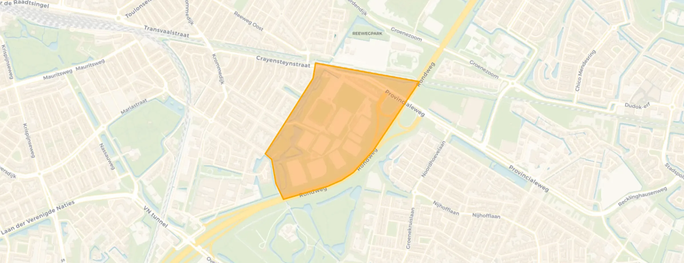 Kaart van Sportterrein Krommedijk