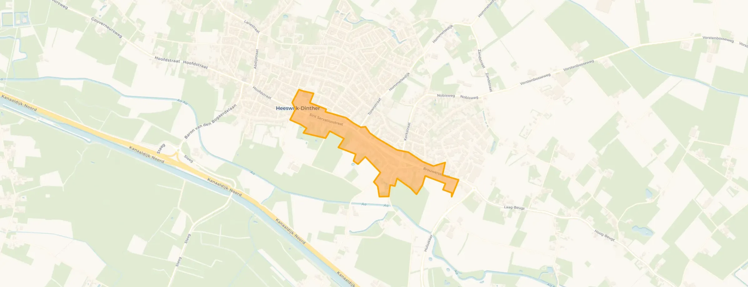 Kaart van Sint Servatius - Schoonstr - Den Dolvert