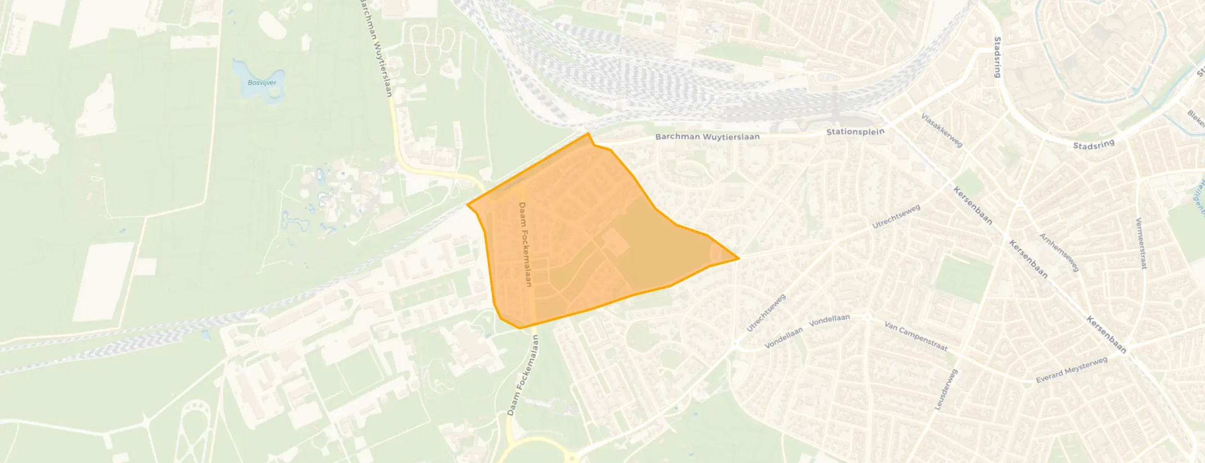 Kaart van Staatsliedenbuurt-West