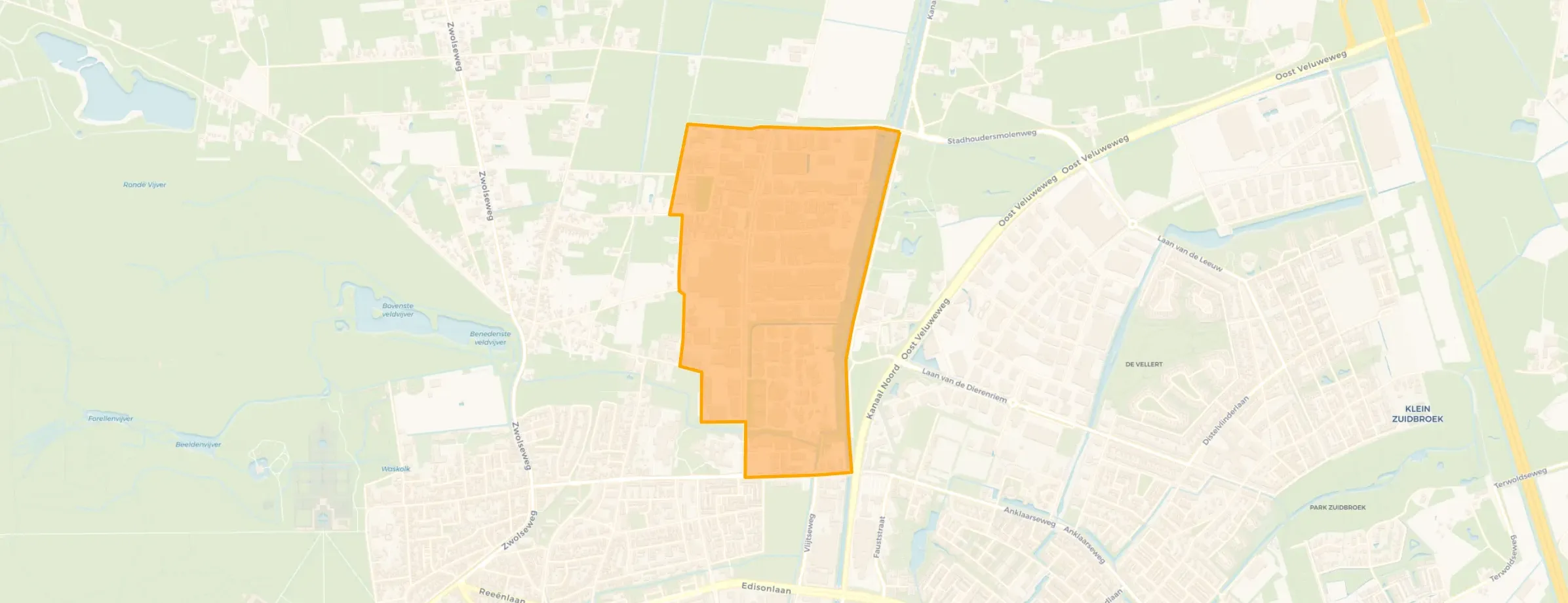 Kaart van Stadhoudersmolen