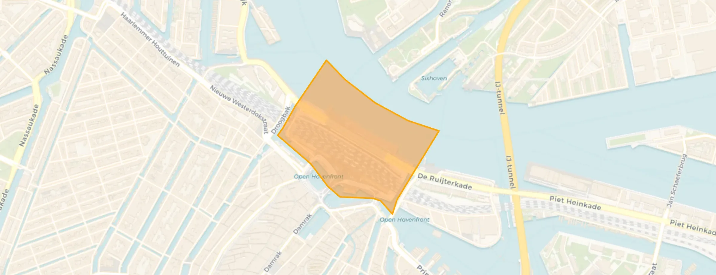 Kaart van Stationsplein en omgeving