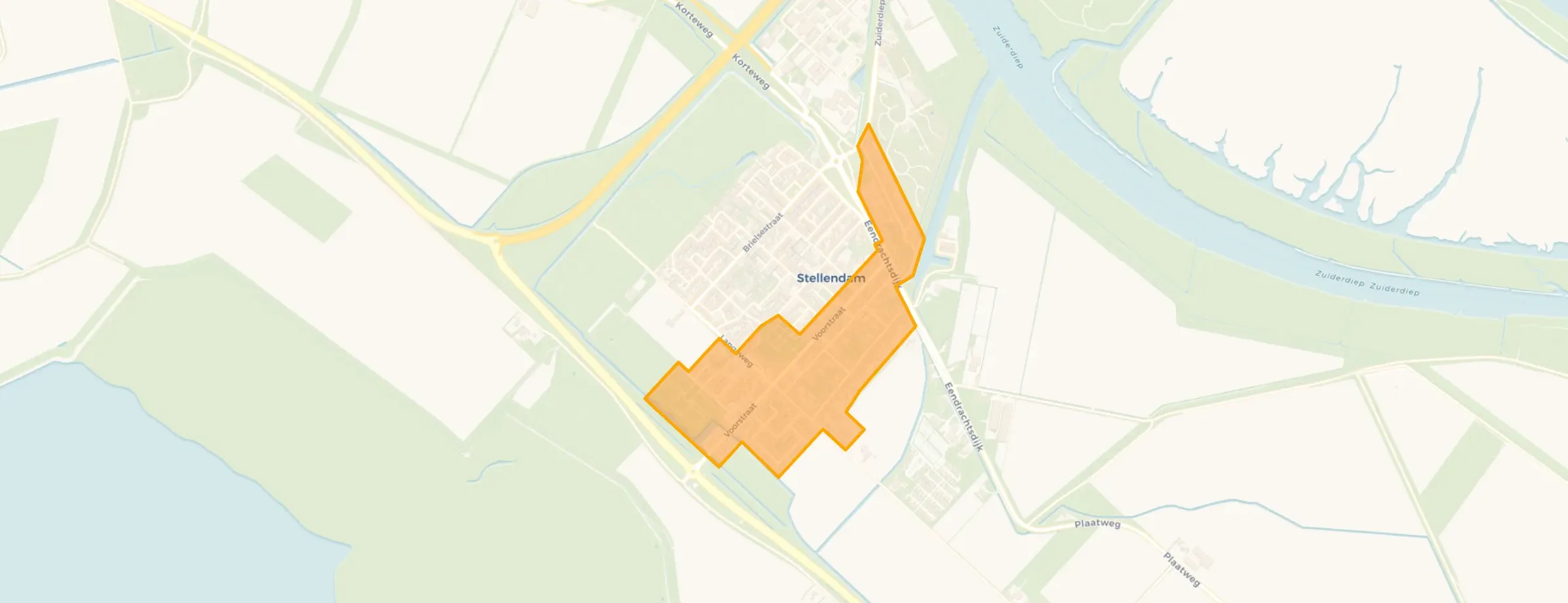 Kaart van Stellendam centrum