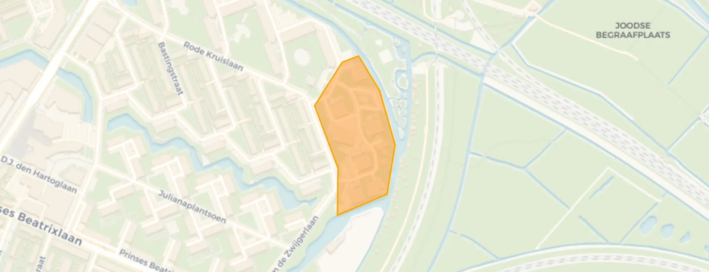 Kaart van Studentenflats Rode Kruislaan