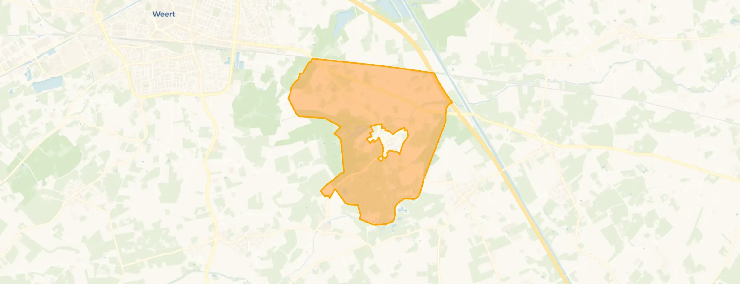 Kaart van Swartbroek buitengebied