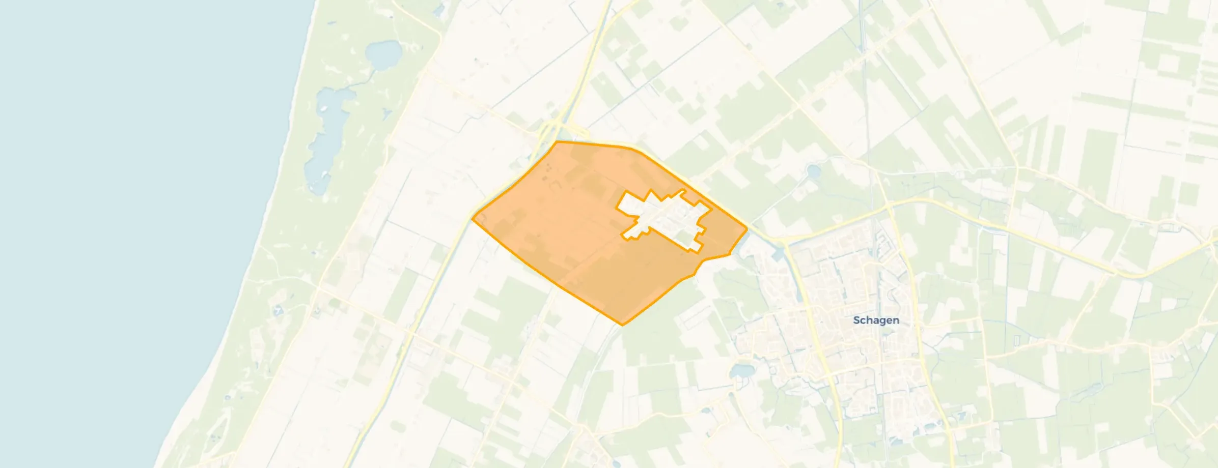 Kaart van ’t Buurtje en Buitengebied