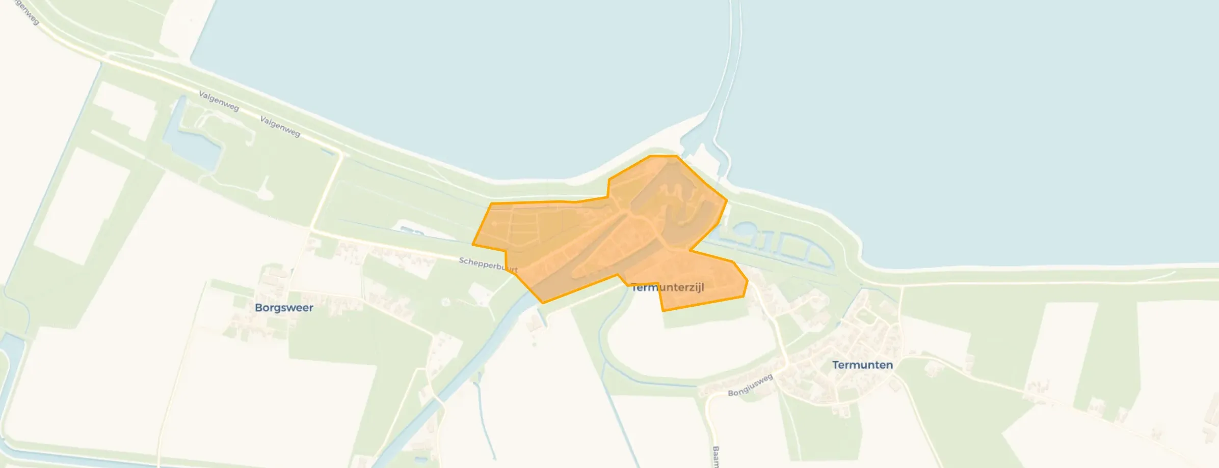 Kaart van Termunterzijl