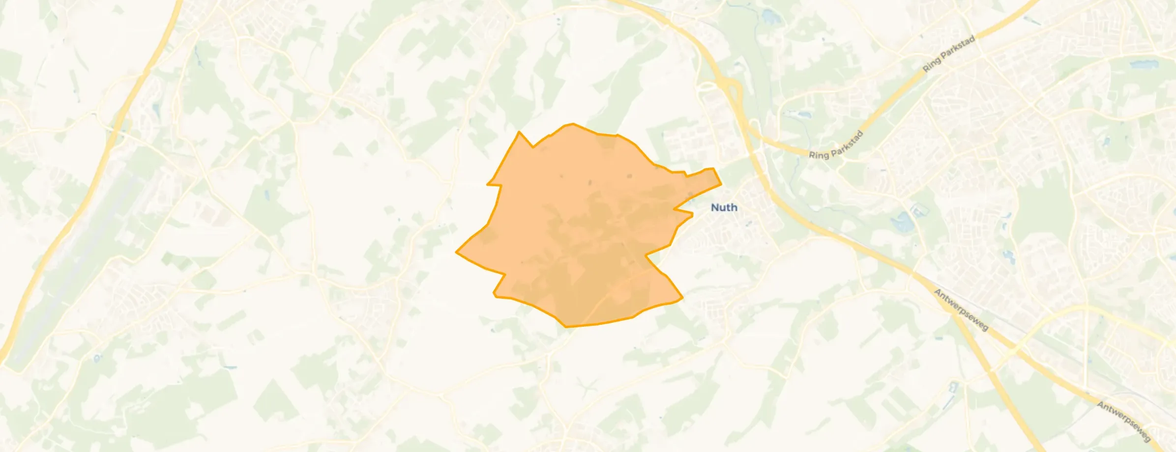 Kaart van Tervoorst en omgeving