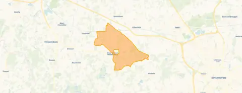 Buurt Verspreide huizen Oostelbeers, Oost West En Middelbeers