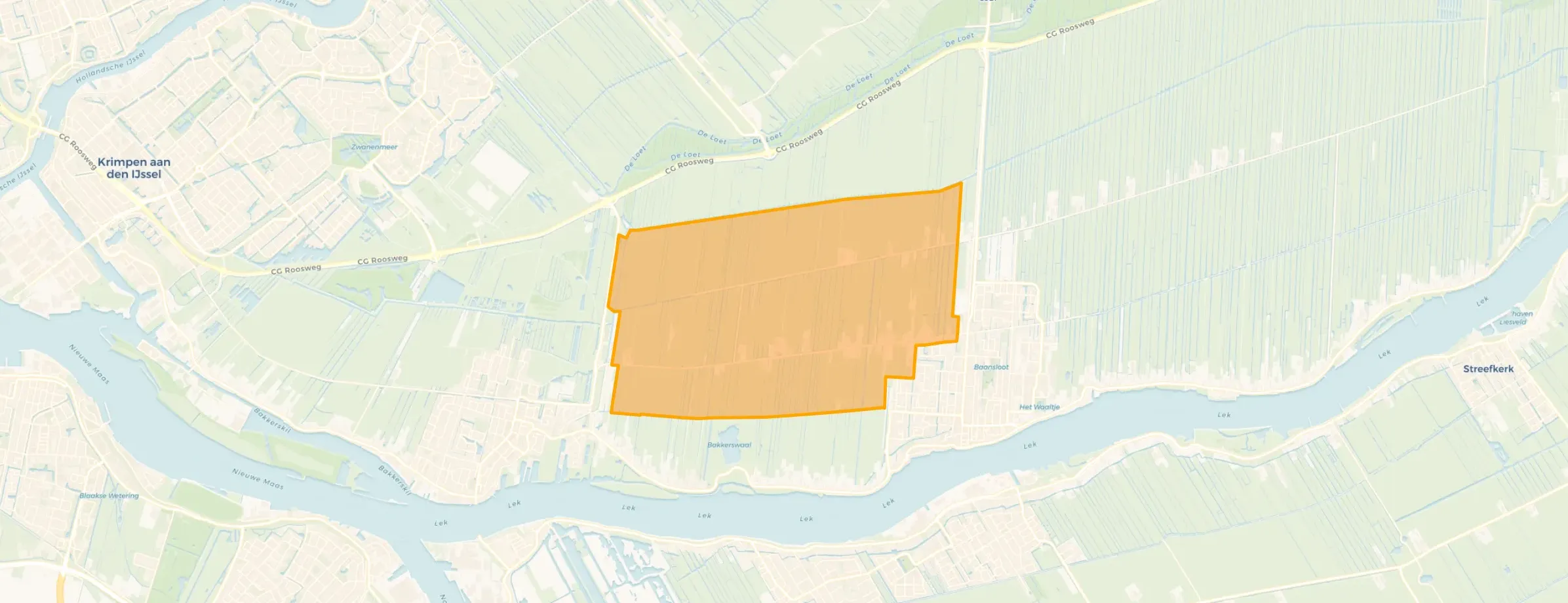 Kaart van Tiendweg-West
