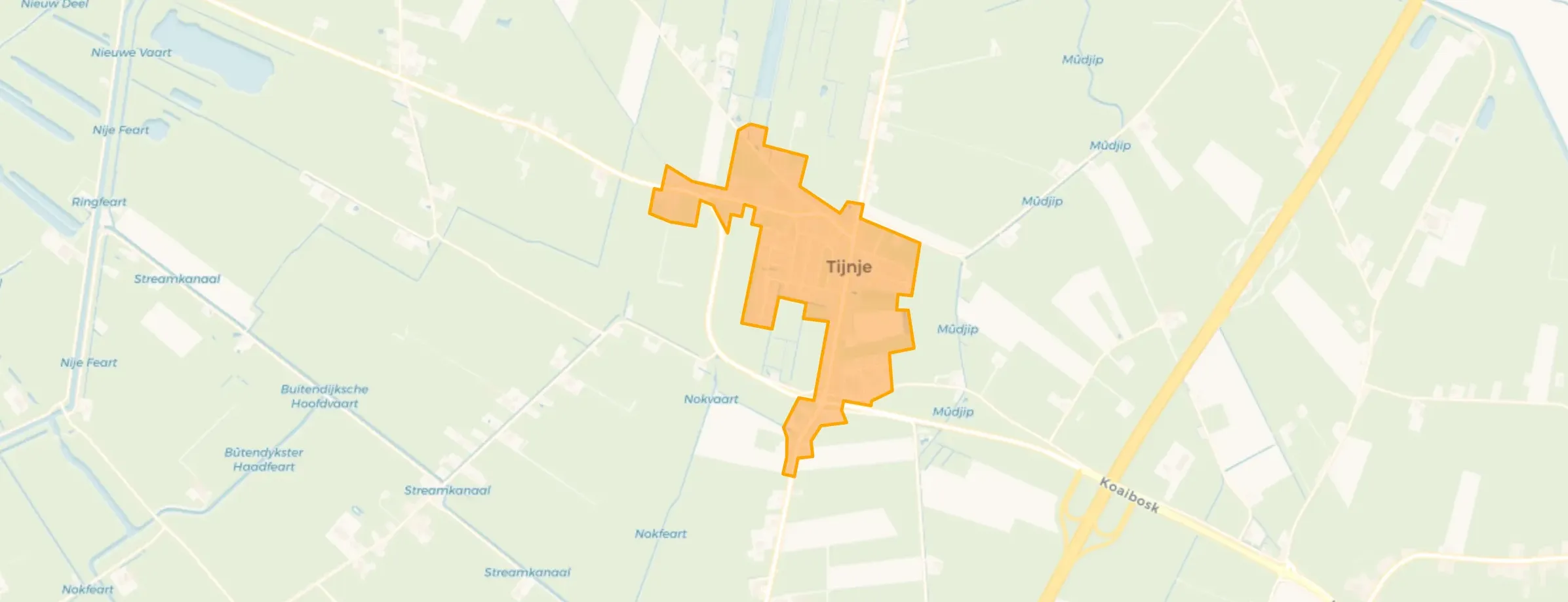 Kaart van Tijnje-Kom