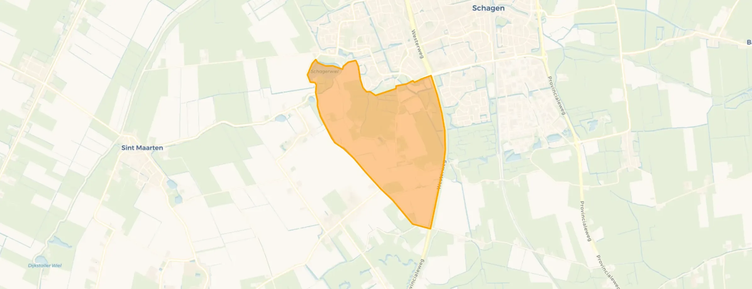 Kaart van Tjallewal en Buitengebied