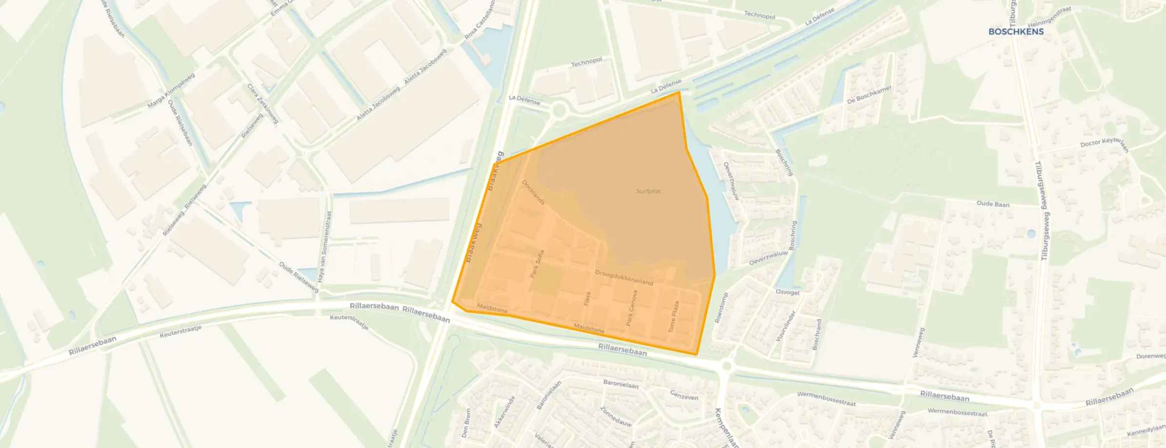 Kaart van Tradepark 58 Zuid