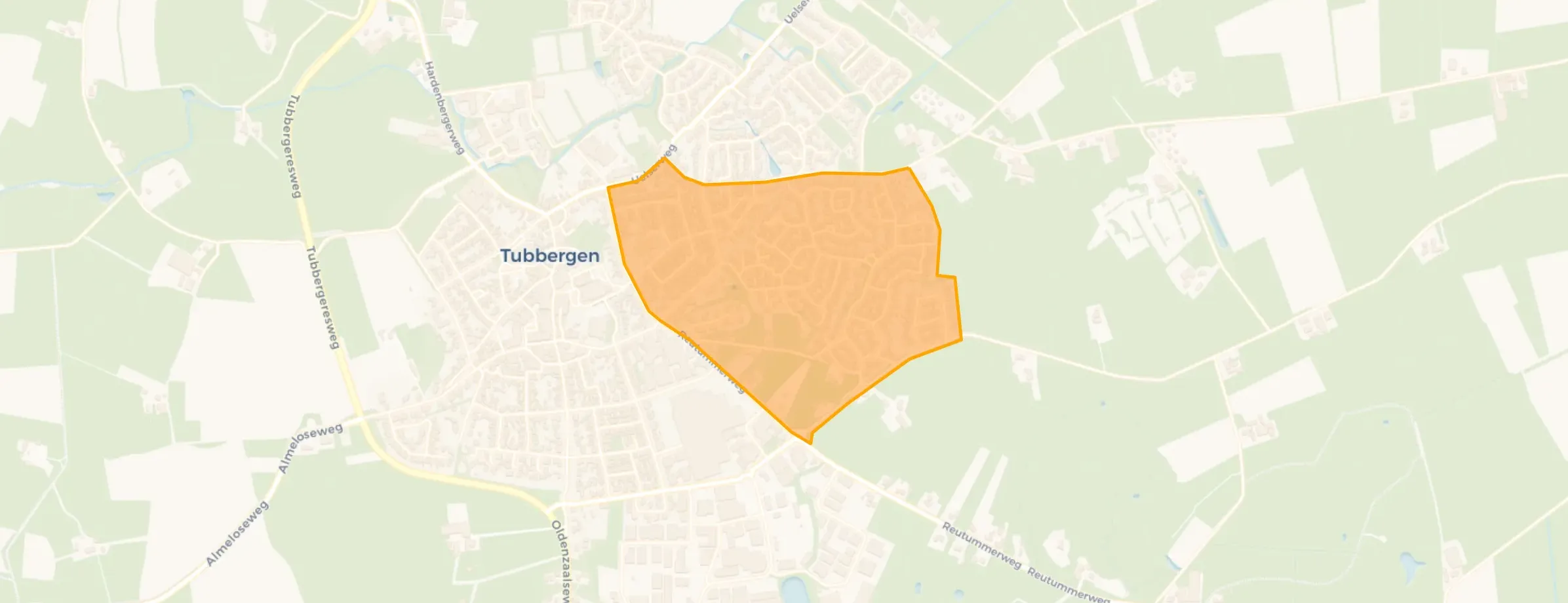 Kaart van Tubbergen oost