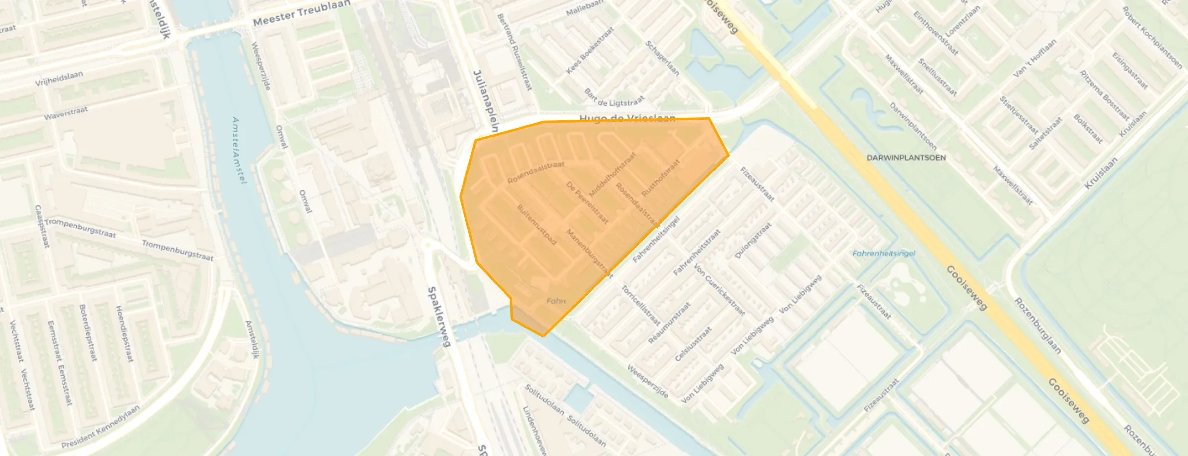 Kaart van Tuindorp Amstelstation