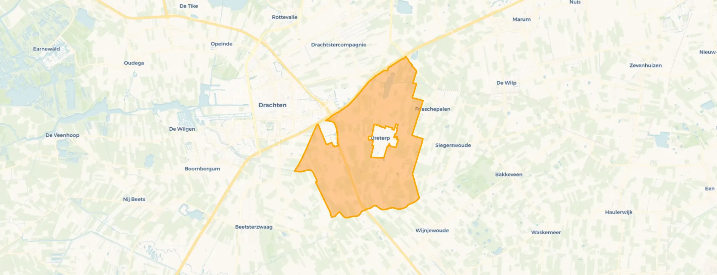 Kaart van Ureterp-Buitengebied