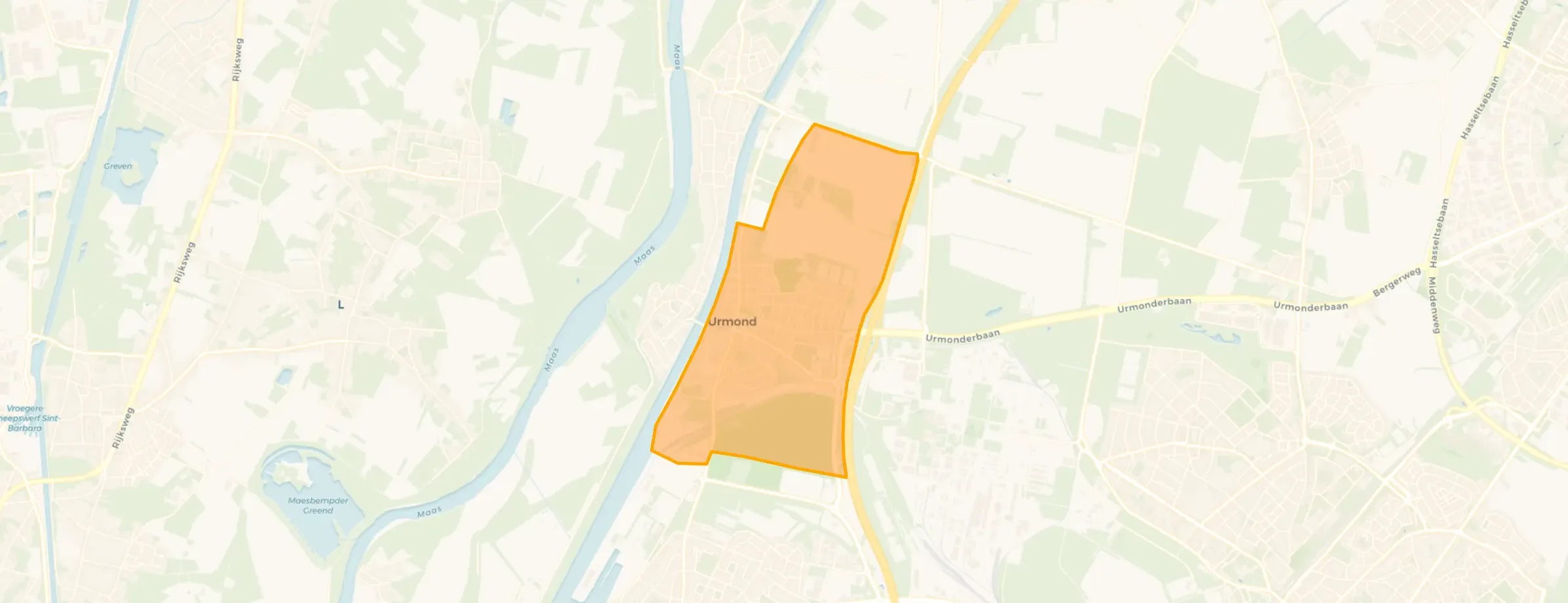Buurt Urmond ten oosten van Julianakanaal, Urmond