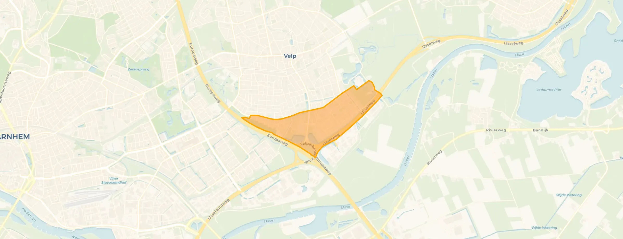 Buurt Velp-Zuid ten zuiden van Waterstraat, Velp