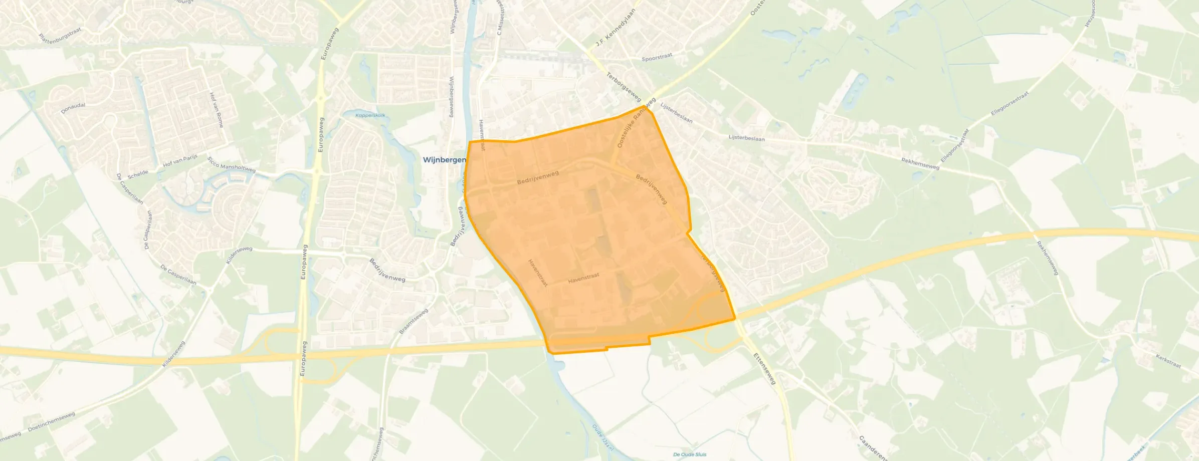 Kaart van Verheulsweide - zuid