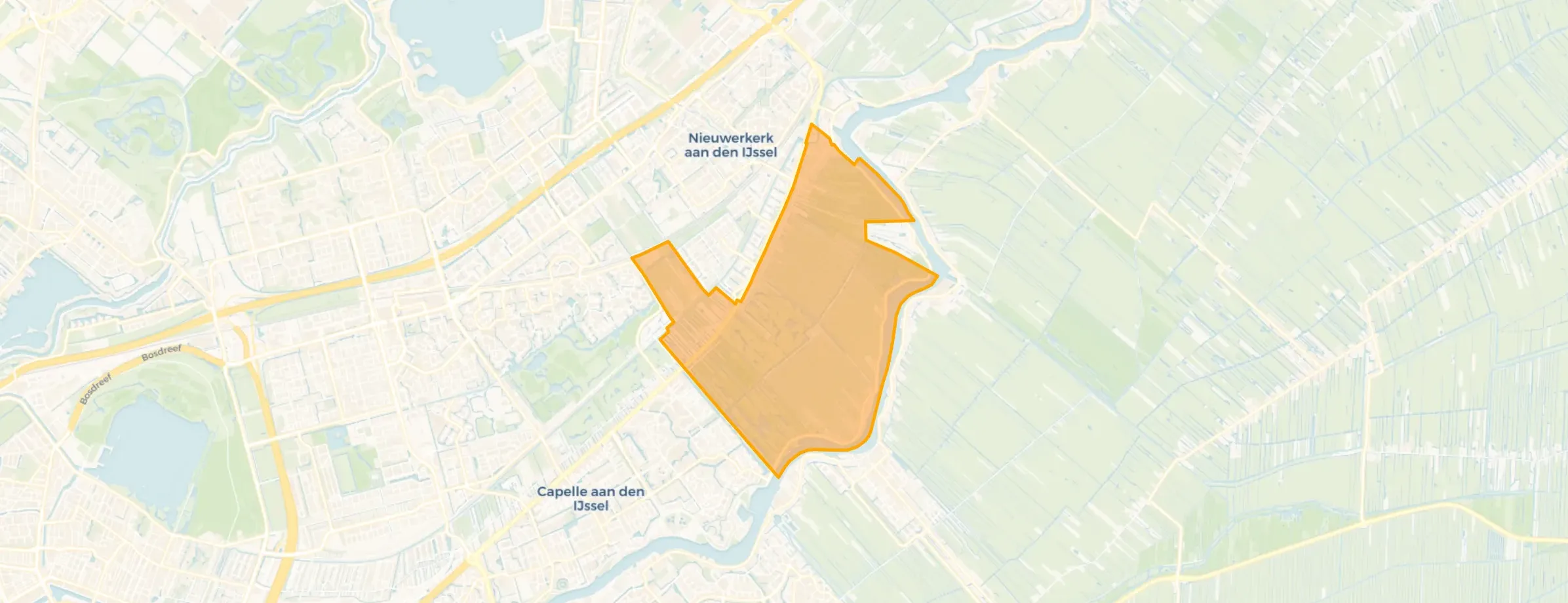 Kaart van Verspreide bebouwing Essepolder