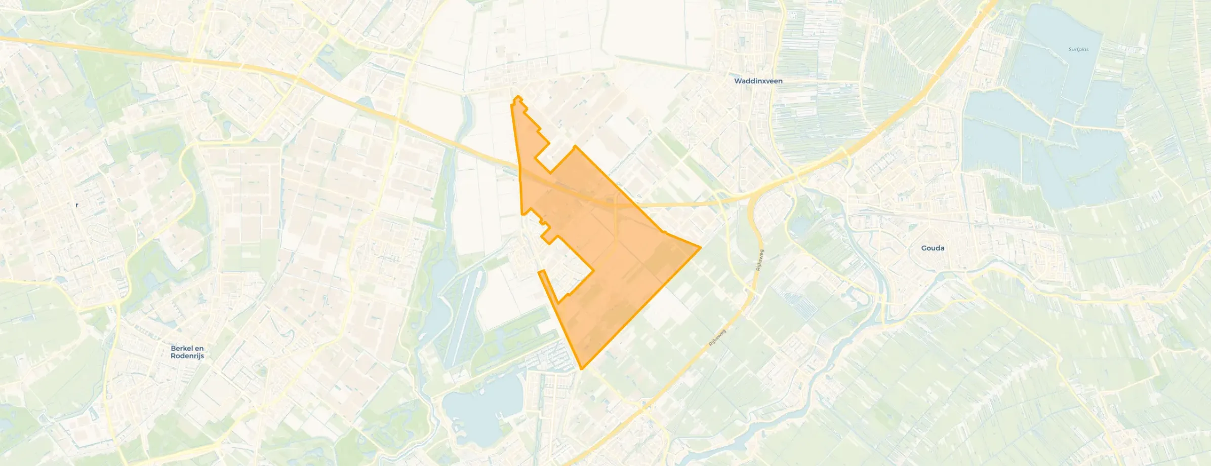 Verspreide bebouwing Zuidplaspolder Zevenhuizen