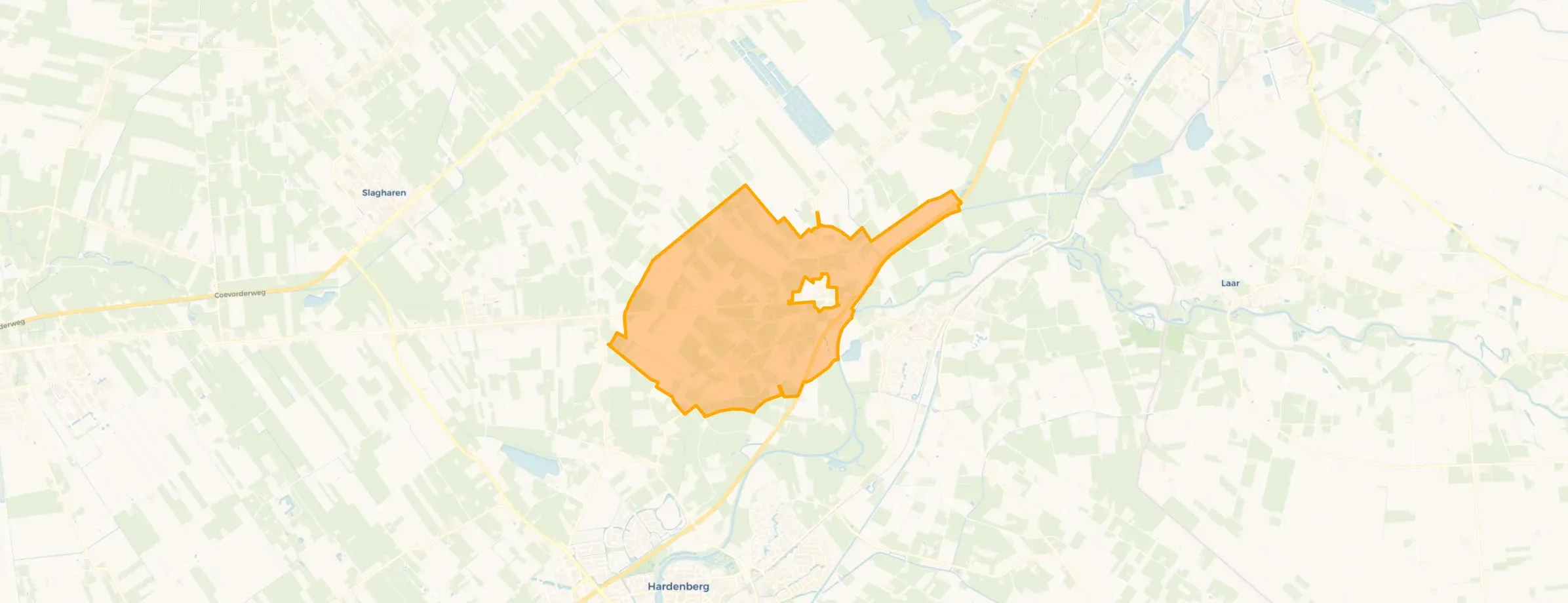 Kaart van Verspreide huizen Ane