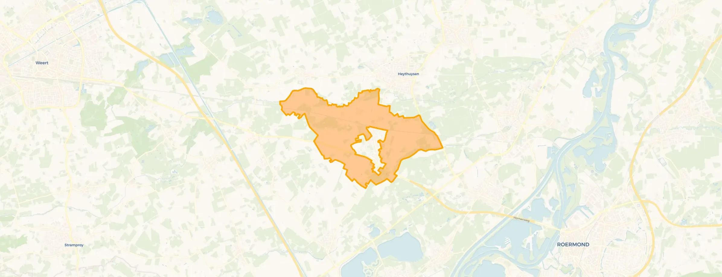 Kaart van Verspreide huizen Baexem