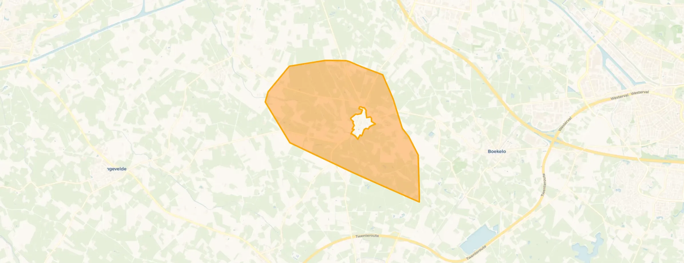 Kaart van Verspreide huizen Beckum