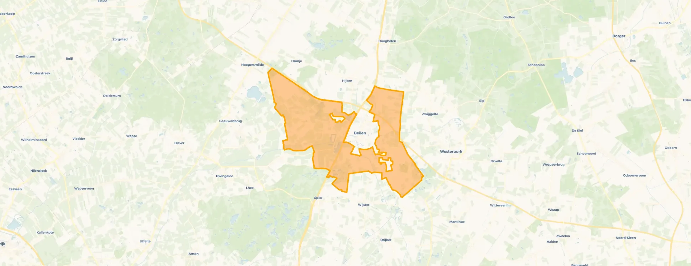 Buurt Verspreide huizen Beilen, Beilen