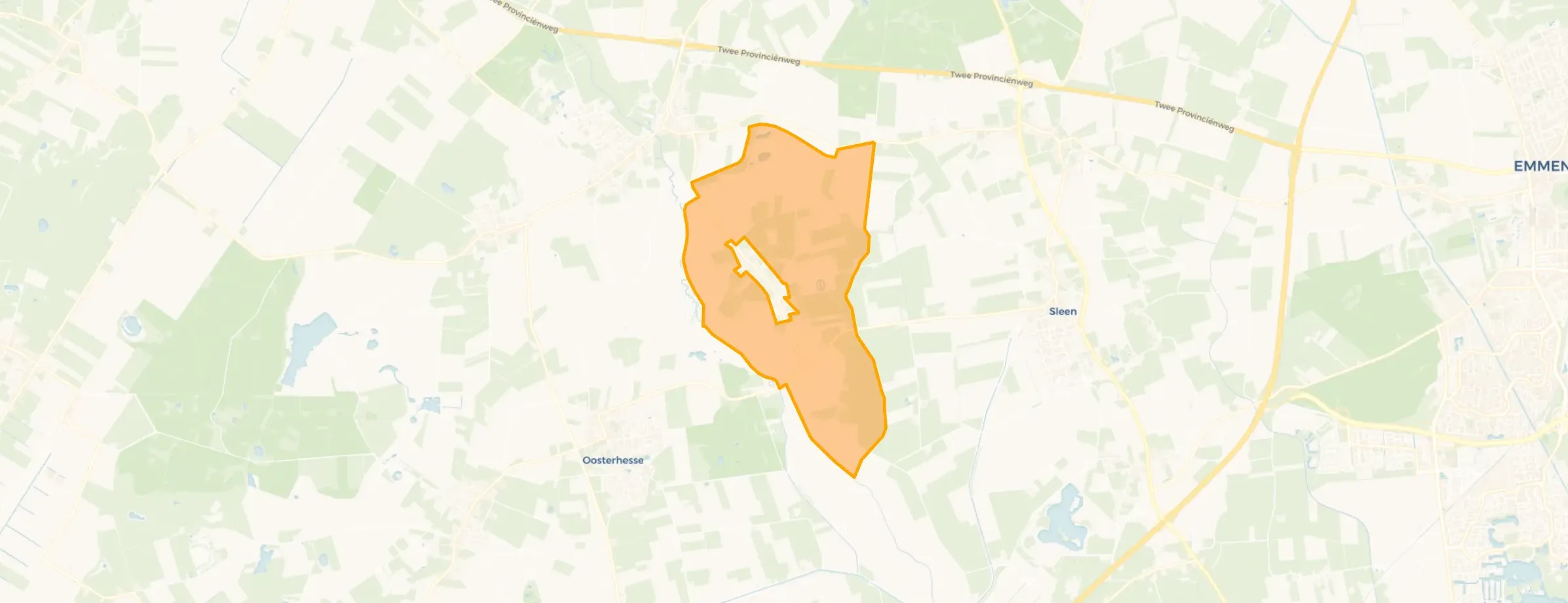 Kaart van Verspreide huizen Benneveld