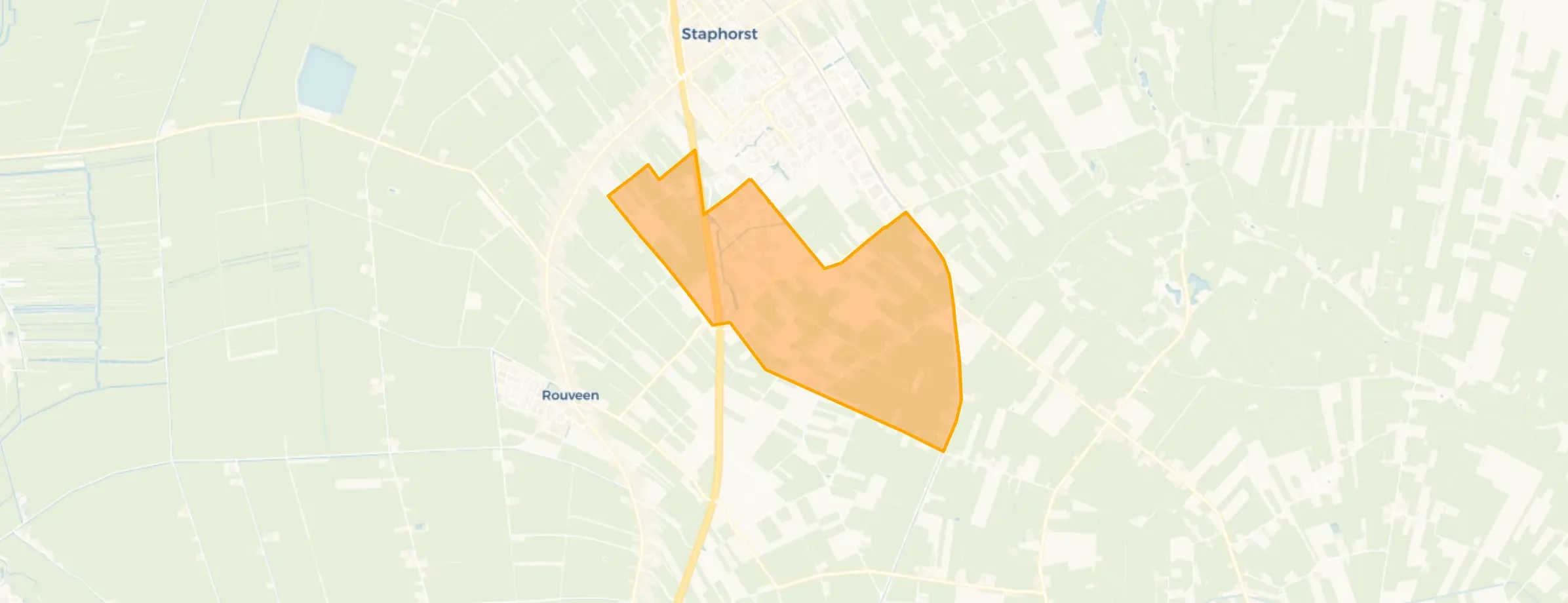 Kaart van Verspreide huizen Berger Achthoven en omgeving