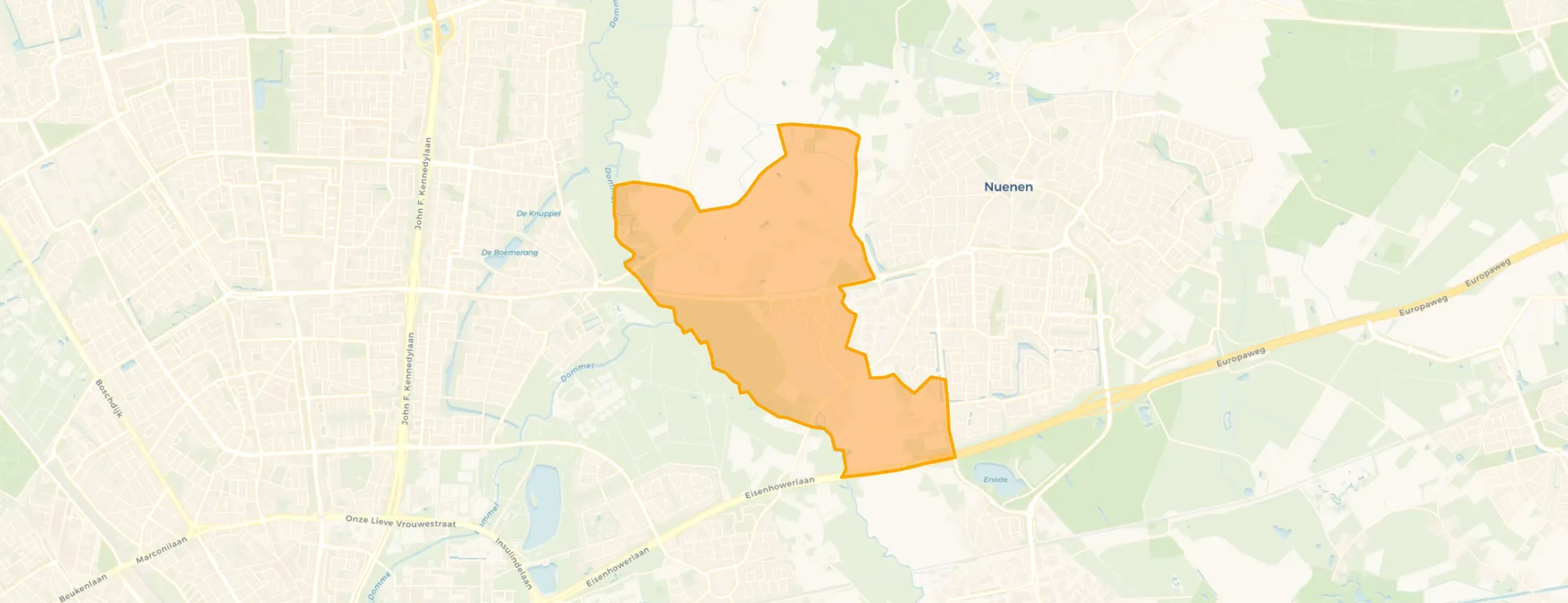 Buurt Verspreide huizen Boord Opwetten, Nuenen
