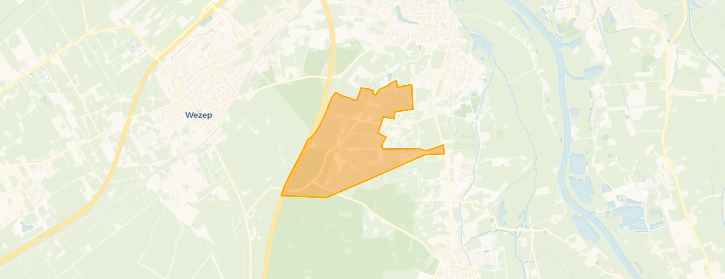 Kaart van Verspreide huizen bosgebied