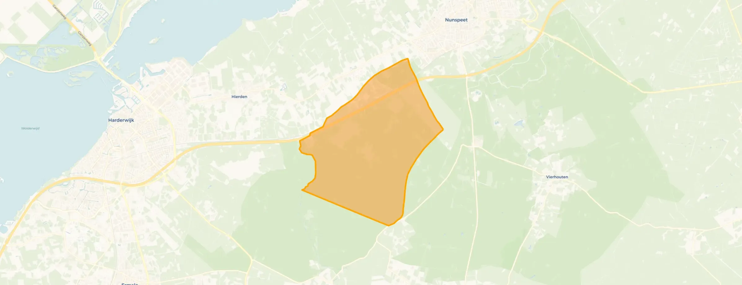 Verspreide huizen bosgebied Hulshorst