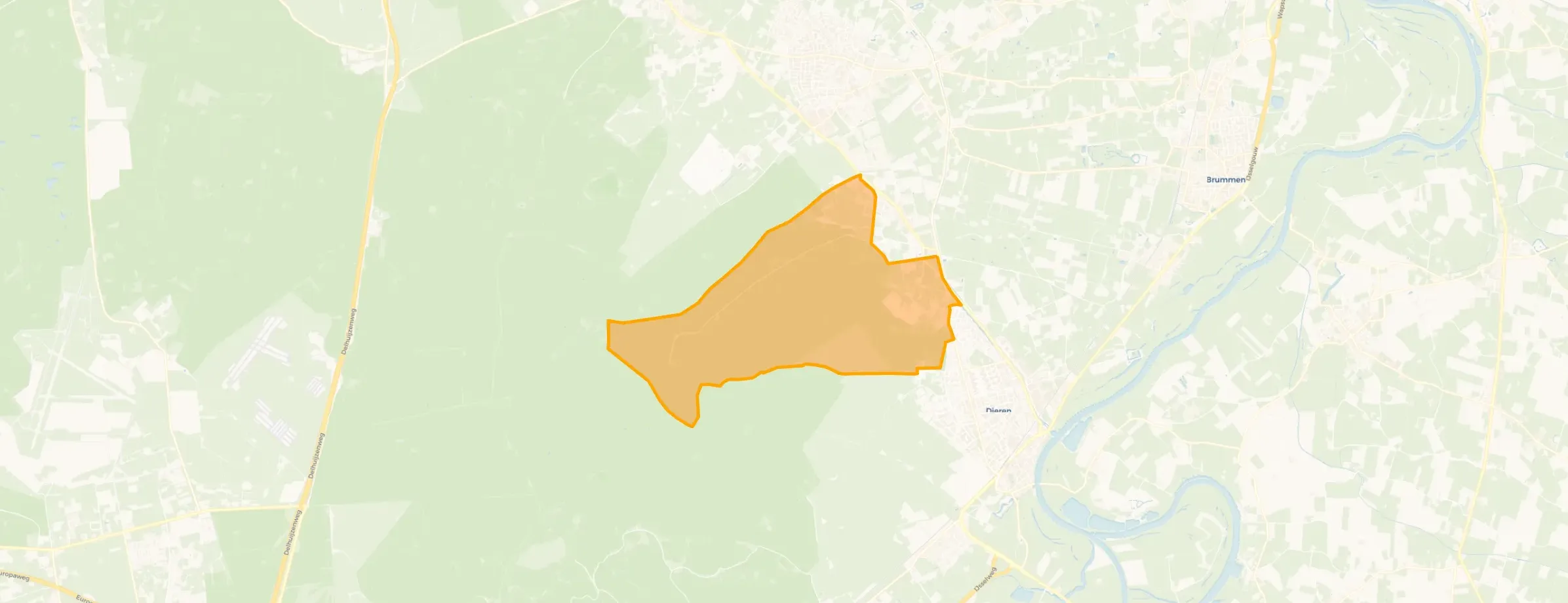 Buurt Verspreide huizen bosgebied Laag Soeren, Laag-Soeren