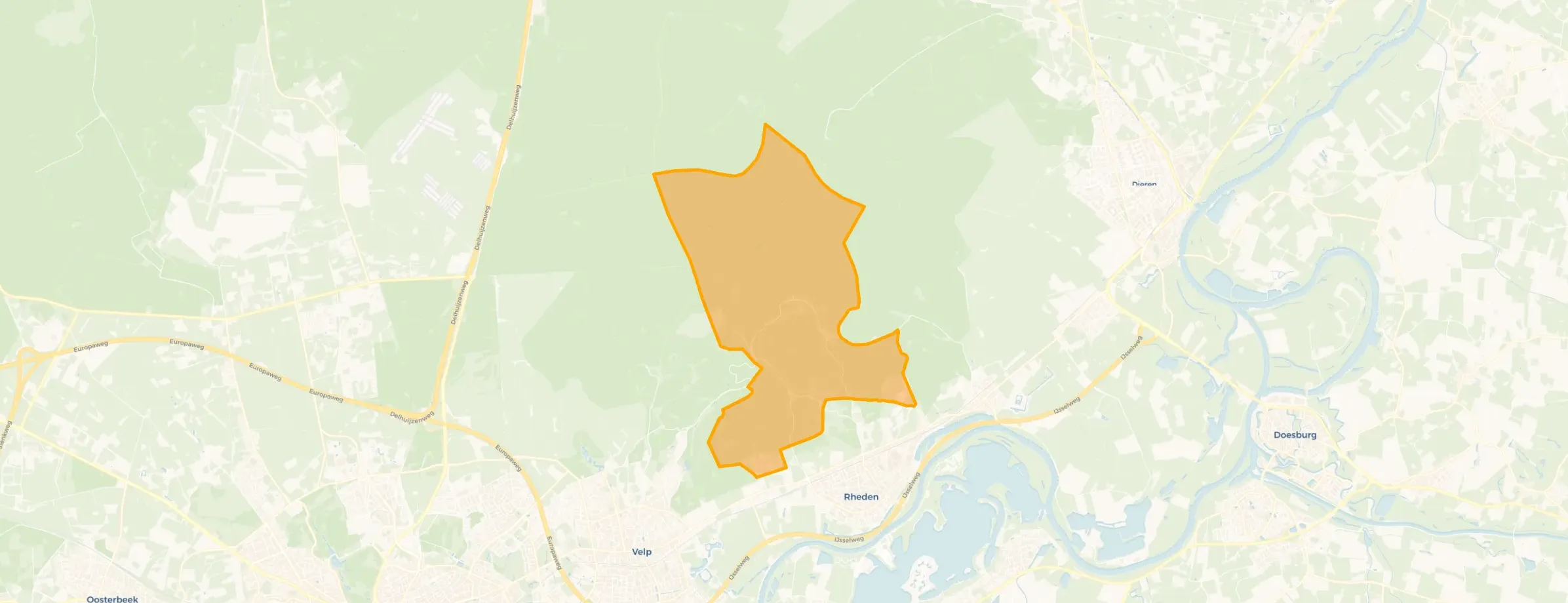 Verspreide huizen bosgebied Rheden