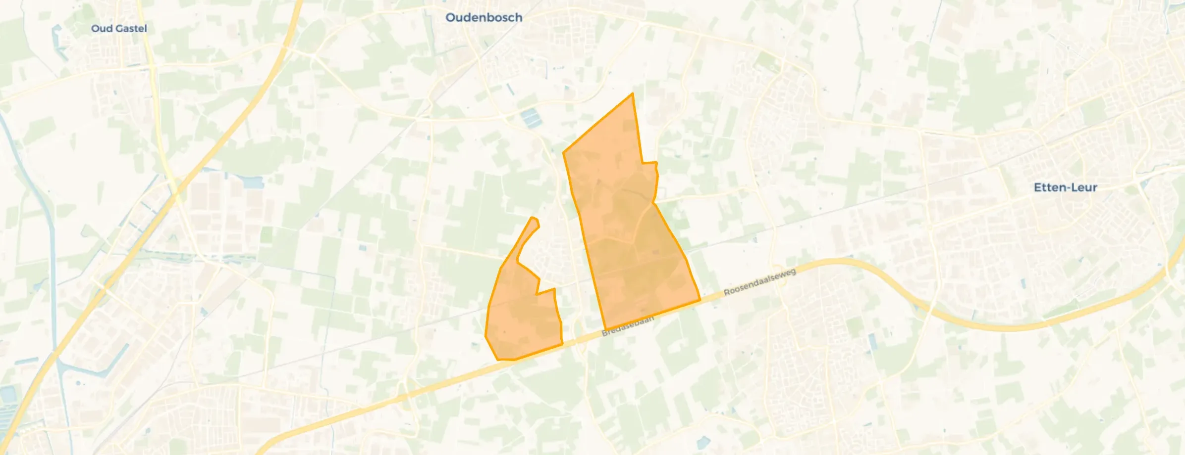 Kaart van Verspreide huizen Bosschenhoofd