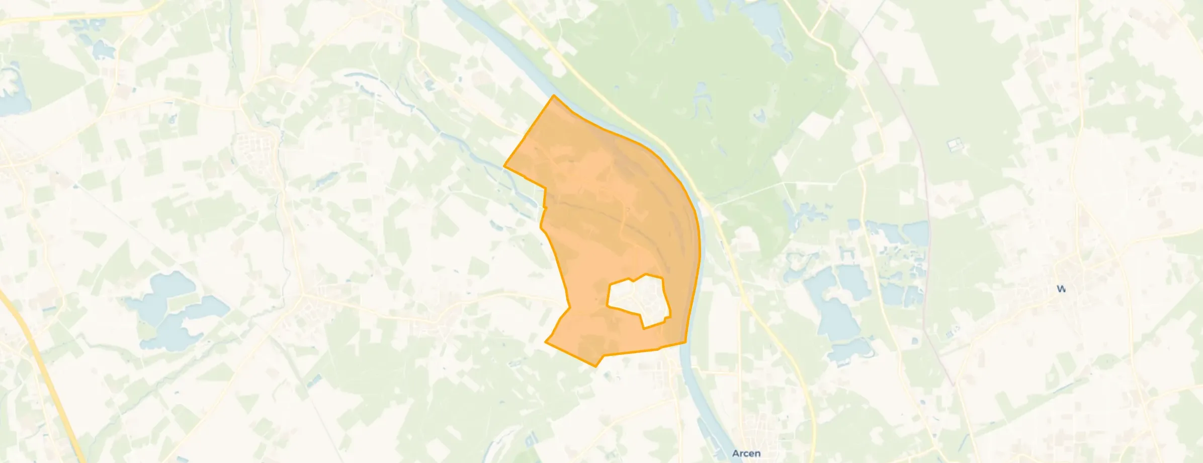 Kaart van Verspreide huizen Broekhuizenvorst