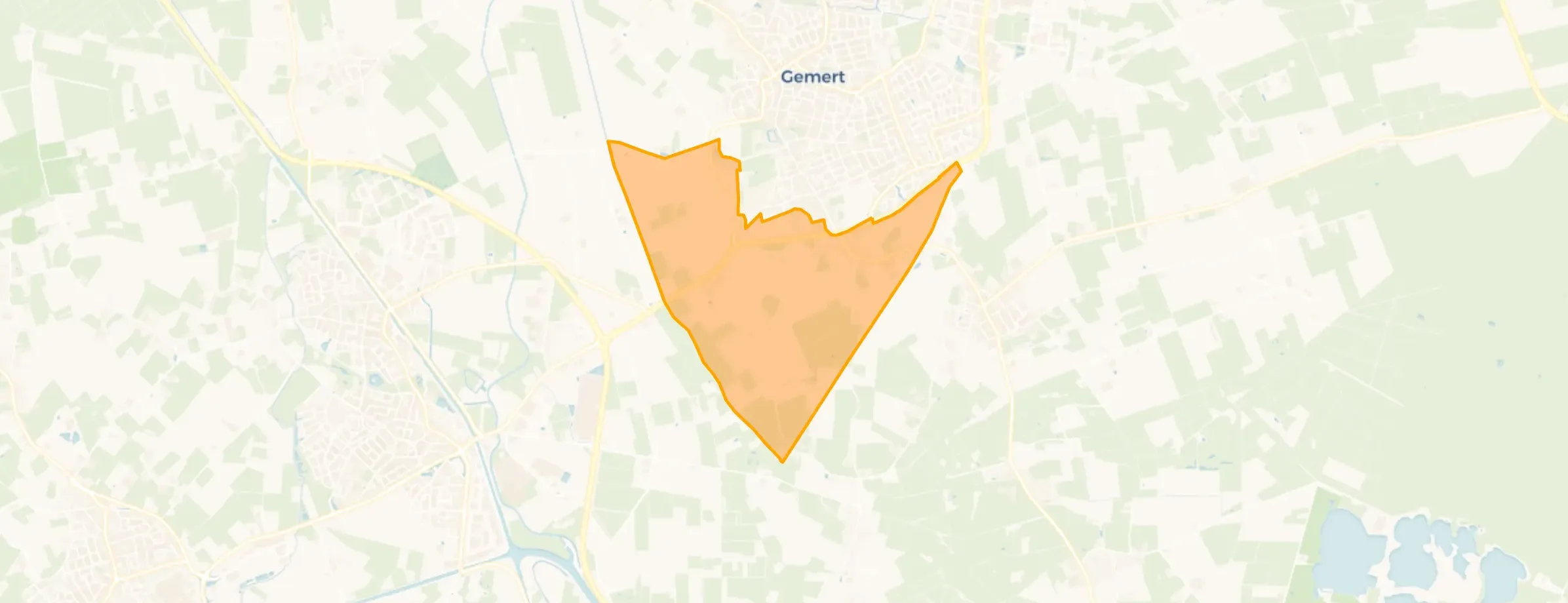 Kaart van Verspreide huizen Broekkant
