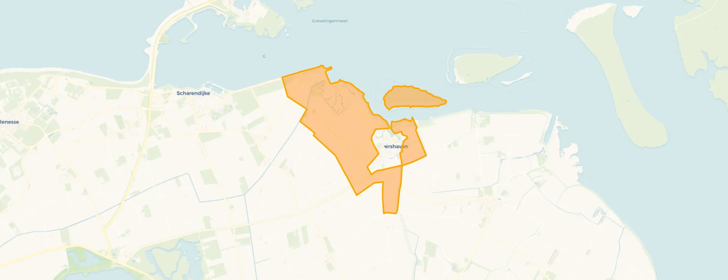Buurt Verspreide huizen Brouwershaven, Brouwershaven