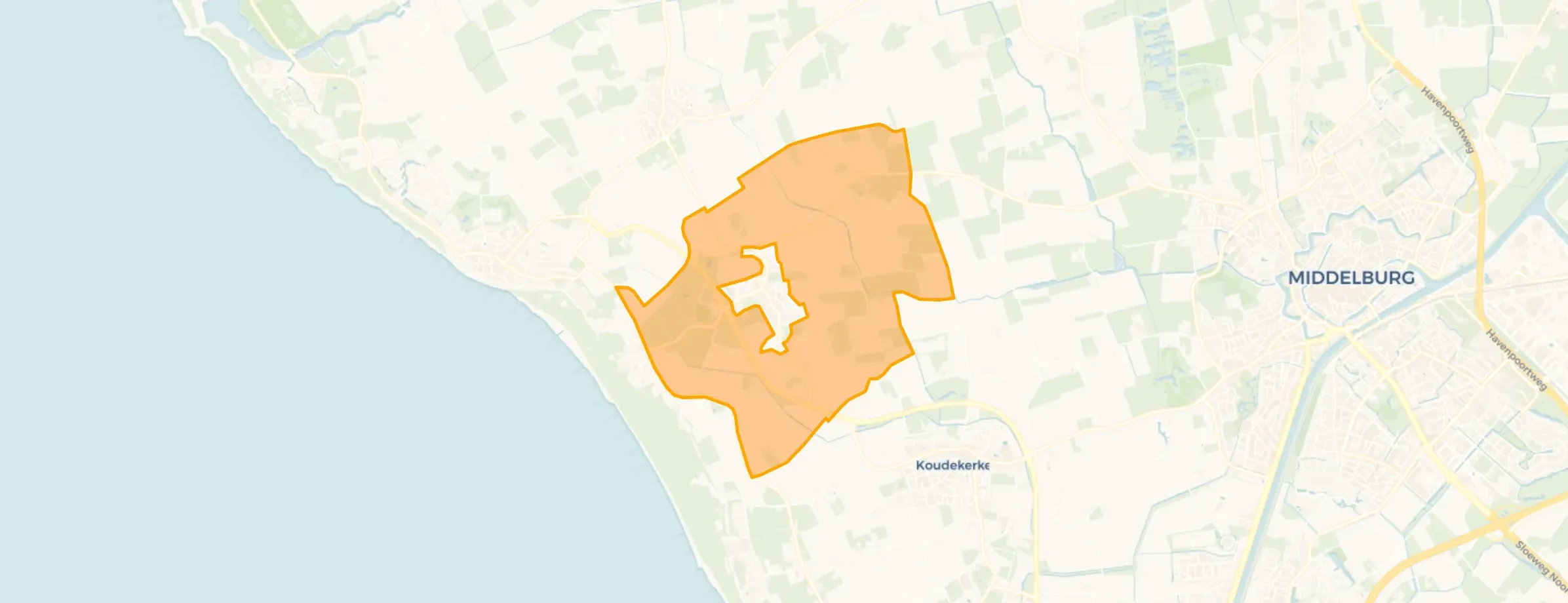 Verspreide huizen buiten recreatiegebied Biggekerke