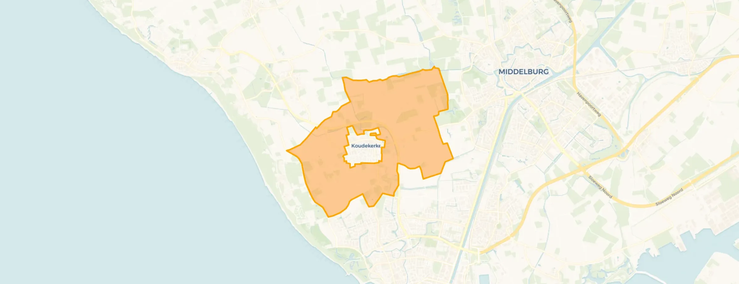 Buurt Verspreide huizen buiten recreatiegebied Koudekerke, Koudekerke