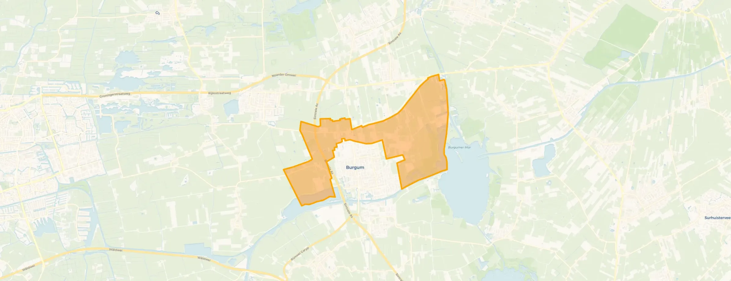 Verspreide huizen Burgum