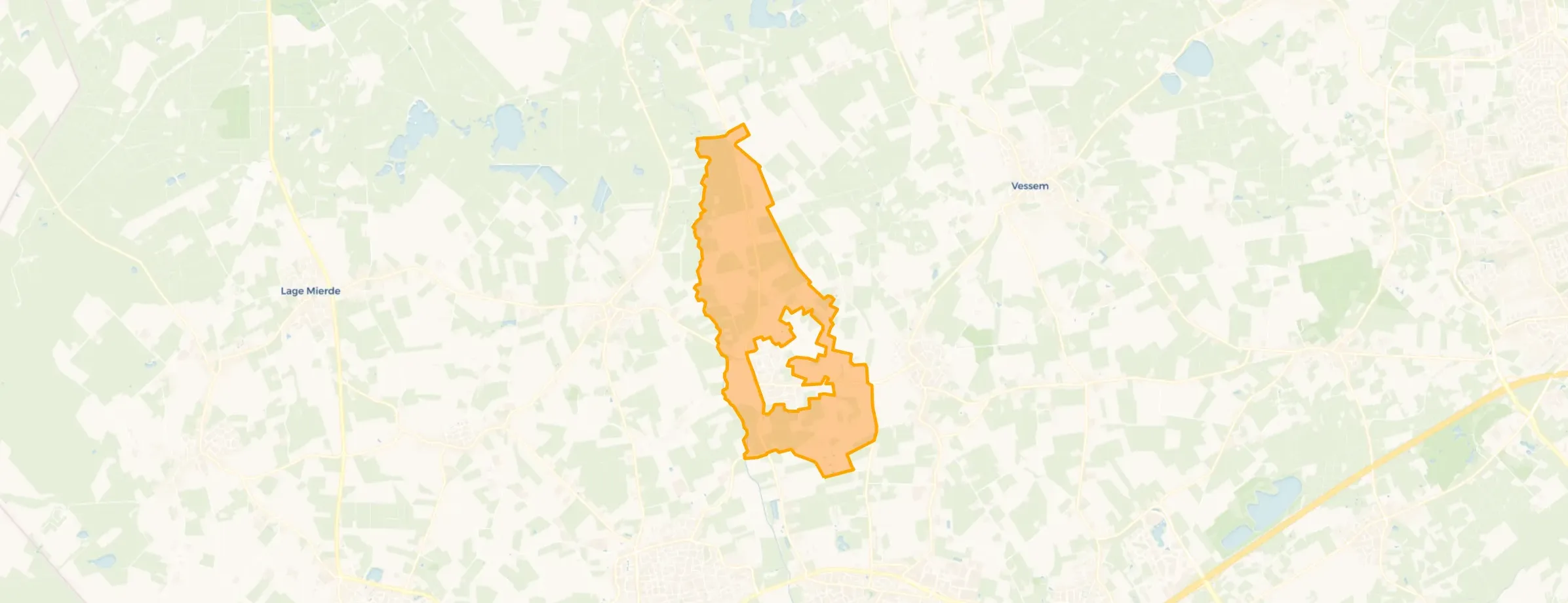 Kaart van Verspreide huizen Casteren