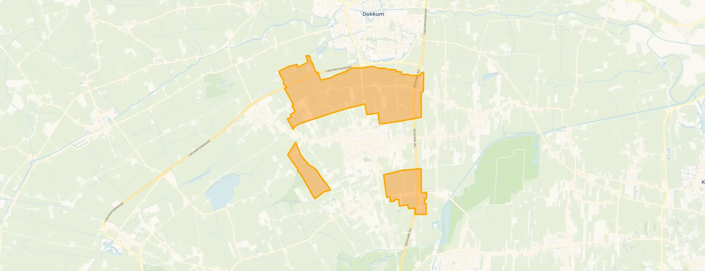 Verspreide huizen Damwâld