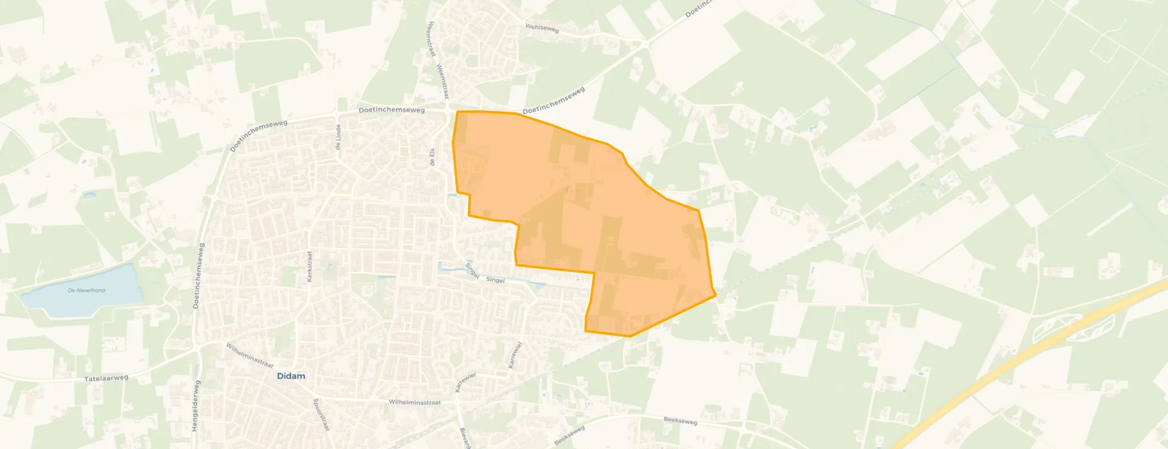 Kaart van Verspreide huizen De Heegh