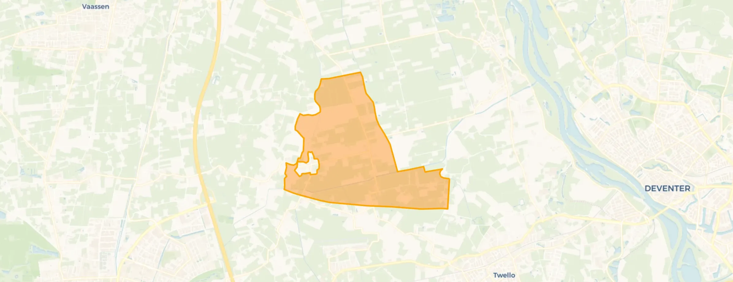 Kaart van Verspreide huizen De Vecht De Pol en omgeving