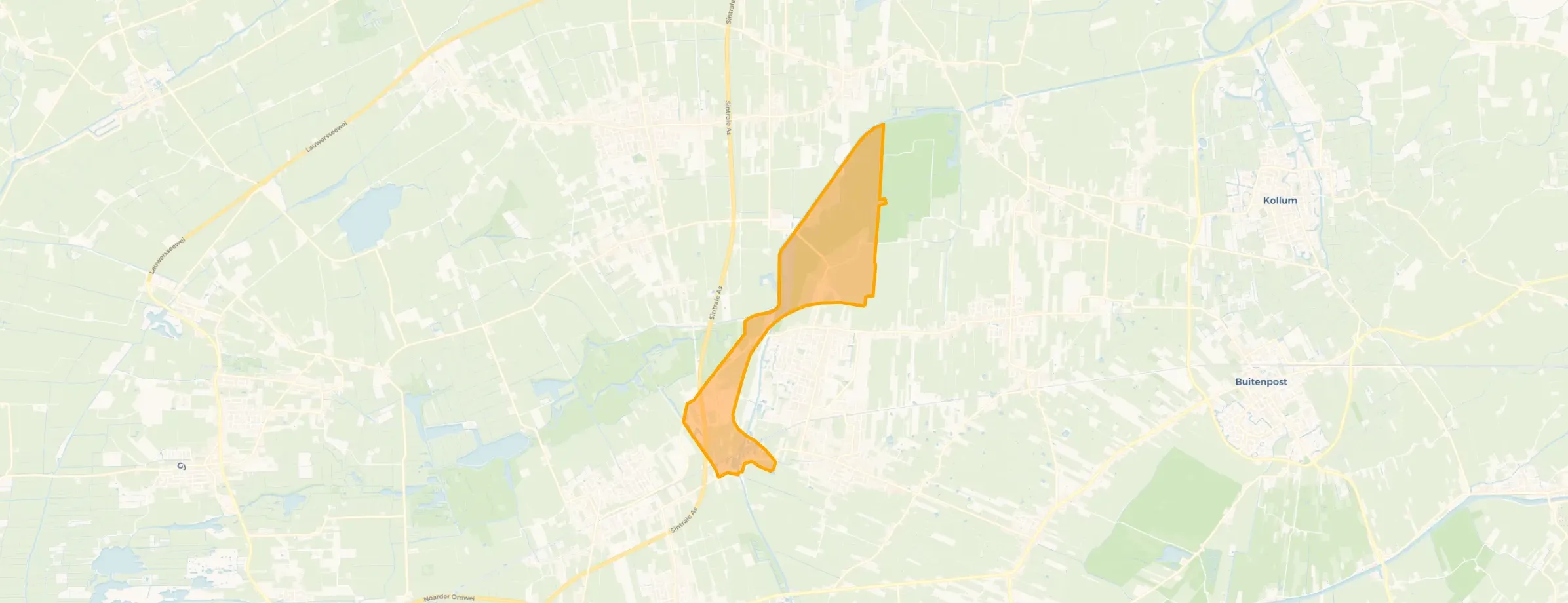 Kaart van Verspreide huizen De Westereen